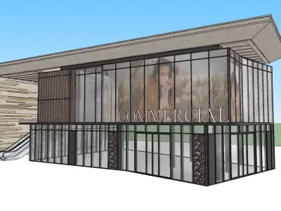commercial building 3d model of shopping mall 3D model