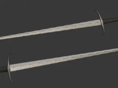 knight sword Low-poly 3D model purchase