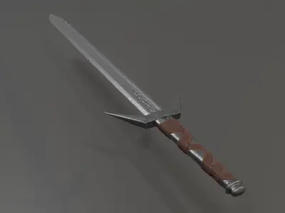 Sword Low poly lord of rings Low-poly 3D model