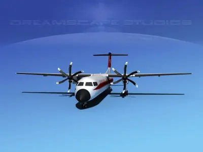 Dehaviland DHC-8 400 Richards Aviation 3D model