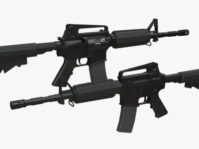 M4 A1  Low-poly Low-poly 3D model