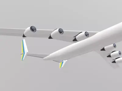 Fictional Heavy Cargo Aircraft An-225 Inspired series 3D model 3D model