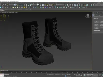 Military Boots Low-poly 3D model order