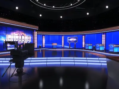 TV Game Show - Jeoprady 3D model