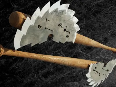 POST APOCALYPTIC MELEE WEAPON BAT Low-poly 3D model