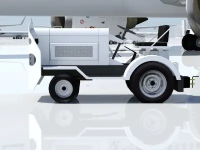 Small TUG MA50 Baggage Tractor Low Poly static Low-poly 3D model