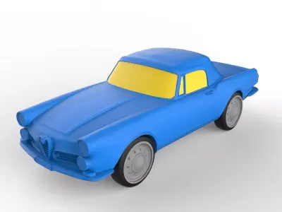 Alfa Romeo 1962 Classic Car 3D print model