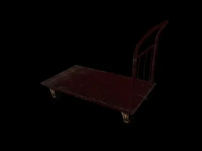 Heavy Duty Platform Trolley - game ready 3d model Low-poly 3D model