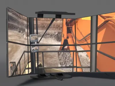 Screens for the Surface Mining Simulator 3D model