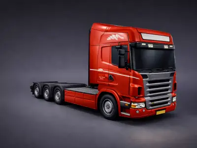 Low Poly European Cargo Truck 8x4 Low-poly 3D model by VIREXON