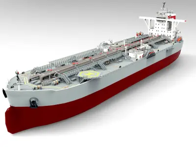 ULCC Oil Carrier lowpoly Low-poly 3D model