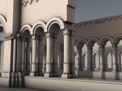 royal gateway  Low-poly 3D model