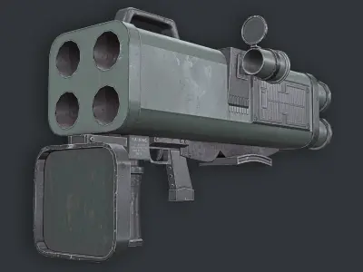 Rocket Launcher Game Ready 6   Low-poly 3D model