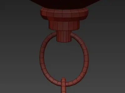 Concave Smoked Lucite Disc Chandelier 3D model