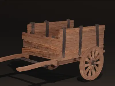 medieval cart 3D model purchase