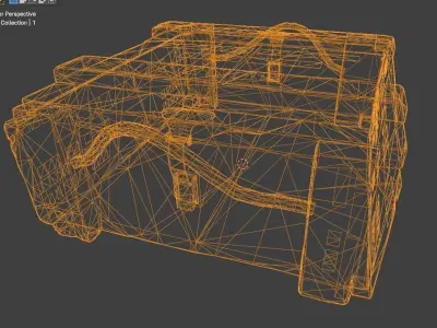 wood box Low-poly 3D model buy