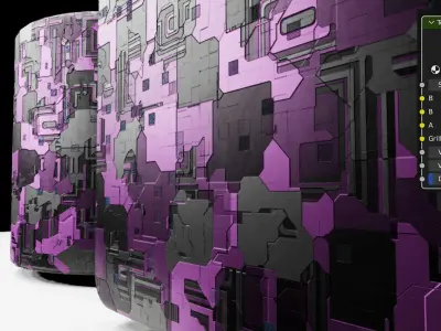 Techno Material For Blender 3D model