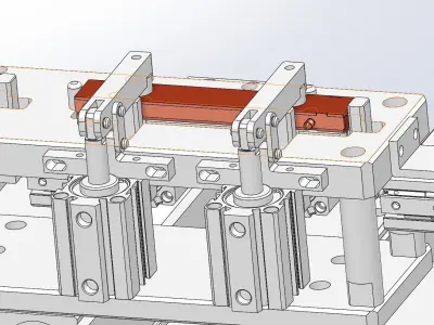 Hinge locating mechanism 3D model