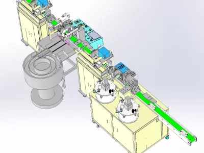 Automated dispensing production line 3D model