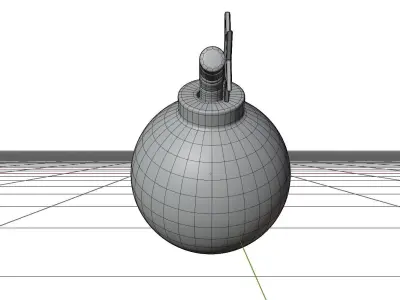 3D Bomb Game asset Cartoon Low-poly 3D model