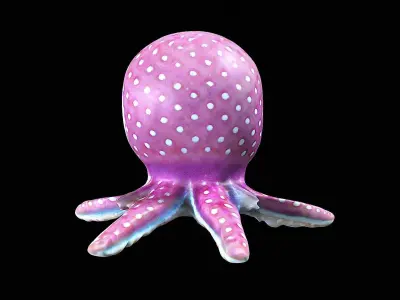 Cute little octopus 3D model purchase