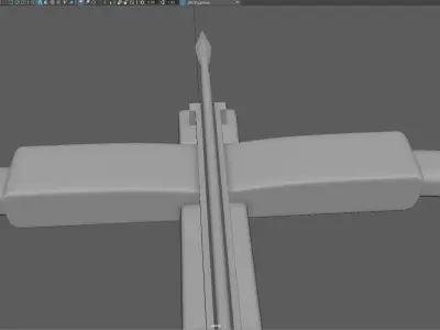 Low Poly Old Wooden Crossbow Stylized Medieval Weapon 3D Model Low-poly 3D model