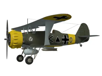 Henschel Hs123 3D model purchase