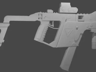 gun model kriss vector Low-poly 3D model
