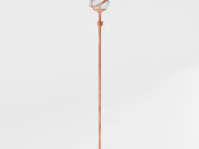 Steampunk Magic Staff 3D model