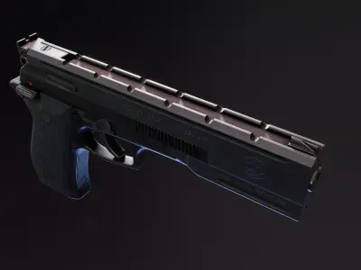 Beretta 87 Target Low-poly 3D model