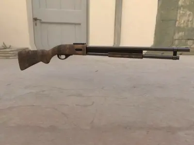 M870 Model wooden shotgun 3D model