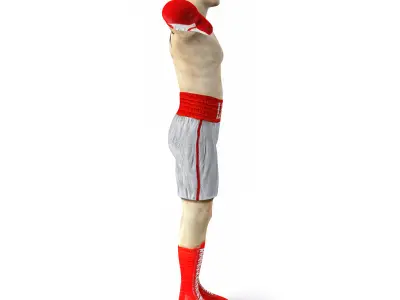 Male Boxer Low-poly 3D model