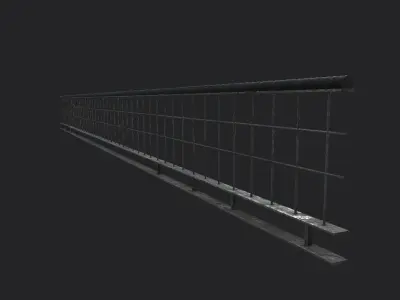 Grills and fences Low-poly 3D model