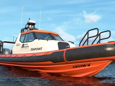  Motor Boat Orange Waverider 1060 GRP 