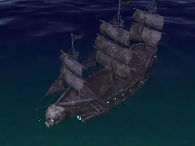 Pirate Ship 11 Low-poly 3D model