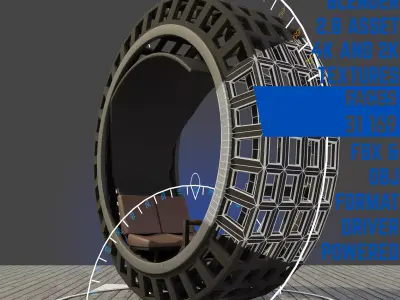 Dynasphere Monowheel Low-poly 3D model