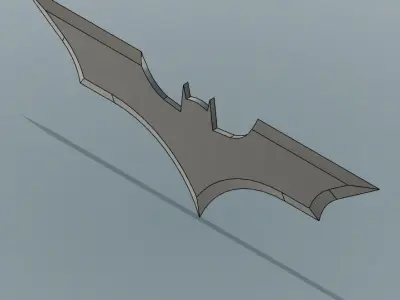batarang batman logo 3D print model