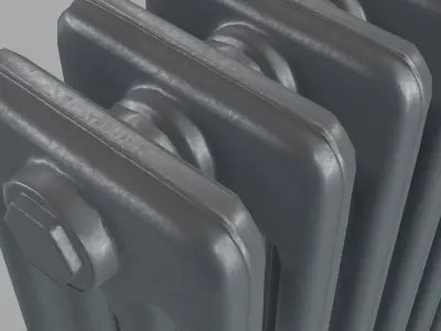 Classic Cast Iron Radiator 4C6 3D model