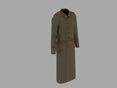 World War II USSR Russia Military Uniform Low-poly 3D model
