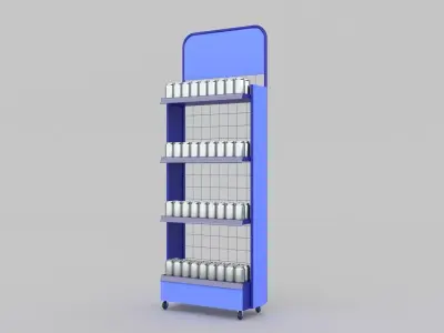 soda cans metal stand  Low-poly 3D model
