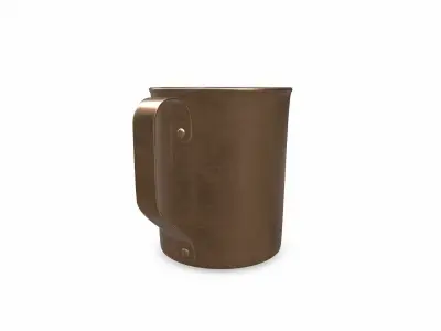 Old Brass Mug PBR Low-poly 3D model