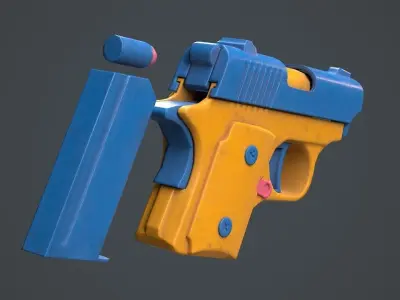 Toy Gun Low-poly 3D model