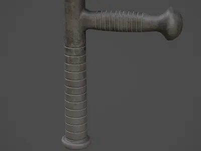 Police Plastic Stick Game Ready Model  Low-poly 3D model