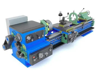 Industrial turning machine tool 1M63 3D model