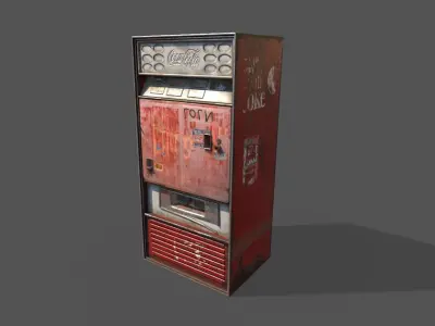 Old Cola Machine Low-poly 3D model