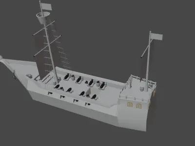 Pirate Ship Free 3D model