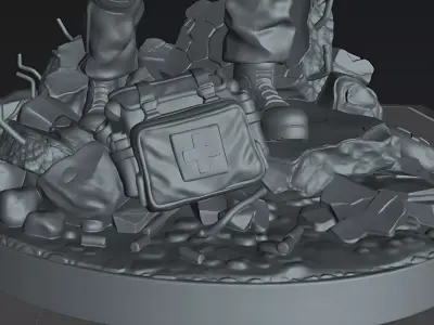 Combat Soldier  Medic Modern Tactical Military STL Miniature 3D print model