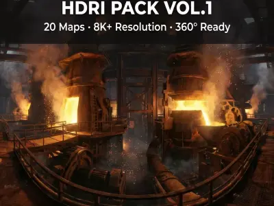 Abandoned and Industrial HDRI Pack Vol1 20 Equirectangular 360 3D model