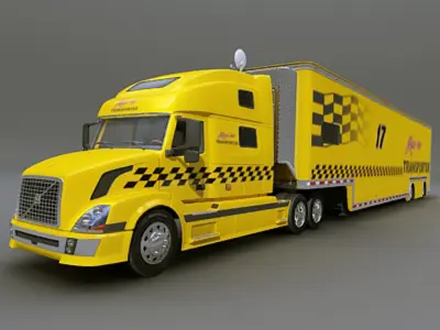 RACE CAR TRANSPORTER 02 3D model