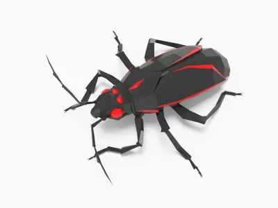 Bug low poly Low-poly 3D model